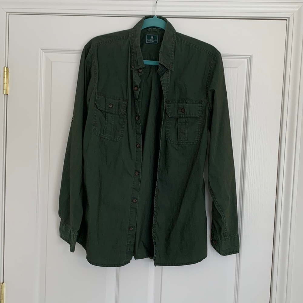 Forest Green Button Down Shirt size Medium.